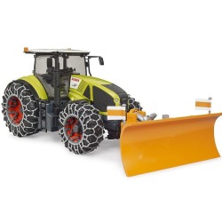 Traktor Claas Axion 950 s radlicí a sněhovými řetězy - BRUDER Traktor Claas Axion 950 s radlicí a sněhovými řetězy - BRUDER