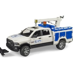 Servisní vůz RAM 2500 s otočným ramenem a majákem - BRUDER Servisní vůz RAM 2500 s otočným ramenem a majákem - BRUDER