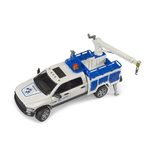 Servisní vůz RAM 2500 s otočným ramenem a majákem - BRUDER Servisní vůz RAM 2500 s otočným ramenem a majákem - BRUDER