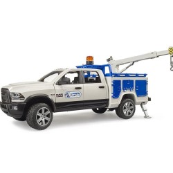 Servisní vůz RAM 2500 s otočným ramenem a majákem - BRUDER Servisní vůz RAM 2500 s otočným ramenem a majákem - BRUDER