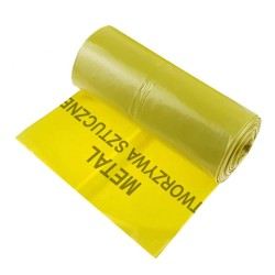 Pytel na odpad 120 l, žlutý (na plast a kov), 10 ks – GEKO