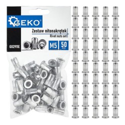 Nýtovací matice M5 (0,5–2,5) hliníkové, 50 ks - GEKO Nýtovací matice M5 (0,5–2,5) hliníkové, 50 ks - GEKO
