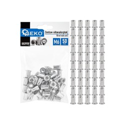 Nýtovací matice M6 (1,0–3,0) hliníkové, 50 ks - GEKO Nýtovací matice M6 (1,0–3,0) hliníkové, 50 ks - GEKO