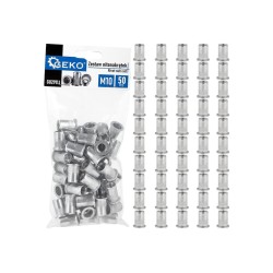 Nýtovací matice M10 (1,0–3,5) hliníkové, 50 ks - GEKO Nýtovací matice M10 (1,0–3,5) hliníkové, 50 ks - GEKO