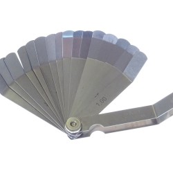 Spárové měrky 0,05–1,0 mm, 16 listů, zahnuté – QUATROS