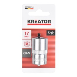 Nástrčná hlavice 1/2", 17 mm, CrV - KREATOR Nástrčná hlavice 1/2", 17 mm, CrV - KREATOR