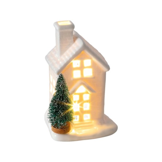 Porcelánový domek s LED 11,5 cm RXL 391 – RETLUX Porcelánový domek s LED 11,5 cm RXL 391 – RETLUX