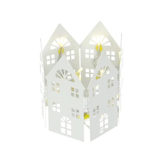 Vánoční dekorace kovové domečky s 12 LED RXL 412 – RETLUX Vánoční dekorace kovové domečky s 12 LED RXL 412 – RETLUX