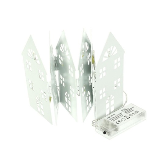 Vánoční dekorace kovové domečky s 12 LED RXL 412 – RETLUX Vánoční dekorace kovové domečky s 12 LED RXL 412 – RETLUX