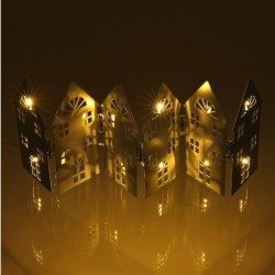 Vánoční dekorace kovové domečky s 12 LED RXL 412 – RETLUX Vánoční dekorace kovové domečky s 12 LED RXL 412 – RETLUX