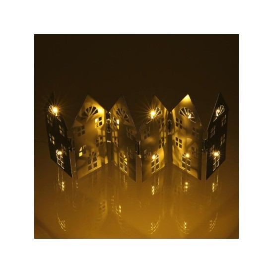 Vánoční dekorace kovové domečky s 12 LED RXL 412 – RETLUX Vánoční dekorace kovové domečky s 12 LED RXL 412 – RETLUX