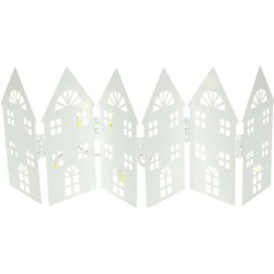 Vánoční dekorace kovové domečky s 12 LED RXL 412 – RETLUX