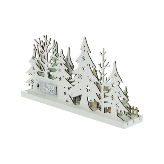 Vánoční dekorace zimní les 33 cm 15 LED RXL 466 – RETLUX Vánoční dekorace zimní les 33 cm 15 LED RXL 466 – RETLUX