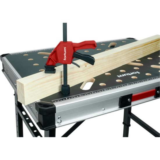 Svěrka vertikální přítlačná pro pracovní stoly s otvory Ø20 mm, 0–250 mm - FORTUM