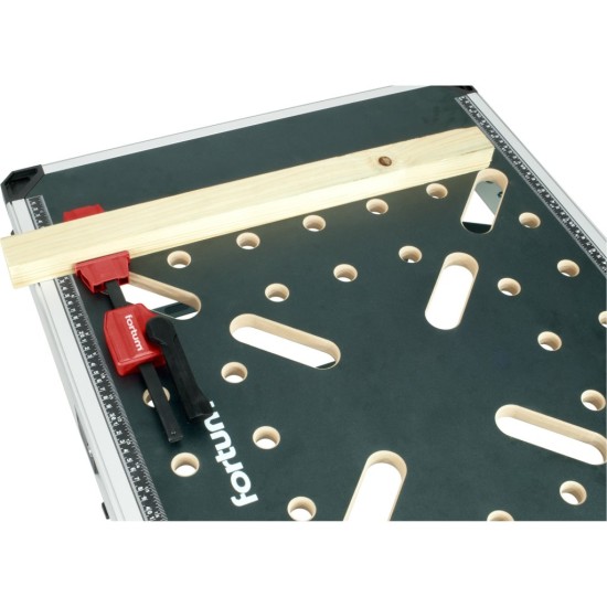 Svěrka horizontální přítlačná pro pracovní stoly s otvory Ø20 mm, 0–120 mm - FORTUM