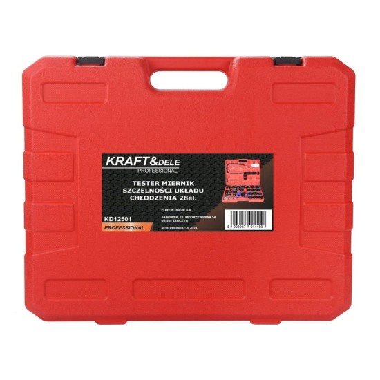 Tester těsnosti chladicího systému sada 28 ks - KRAFT&DELE Tester těsnosti chladicího systému sada 28 ks - KRAFT&DELE
