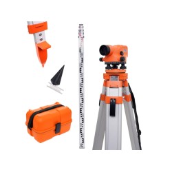 Optický nivelační přístroj se stativem a latí – KRAFT&DELE