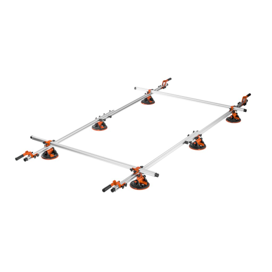 Nosič velkoformátové dlažby a skla 360×180 cm s přísavkami – KRAFT&DELE Nosič velkoformátové dlažby a skla 360×180 cm s přísavkami – KRAFT&DELE