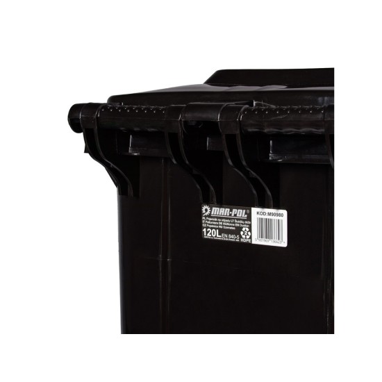 Popelnice 120 l, plastová černá - MAR-POL