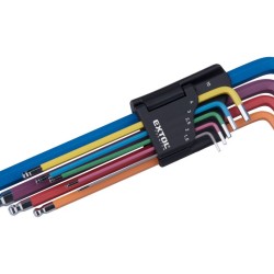 L-klíče IMBUS prodloužené s kuličkou 1,5–10 mm sada 9 ks - EXTOL PREMIUM