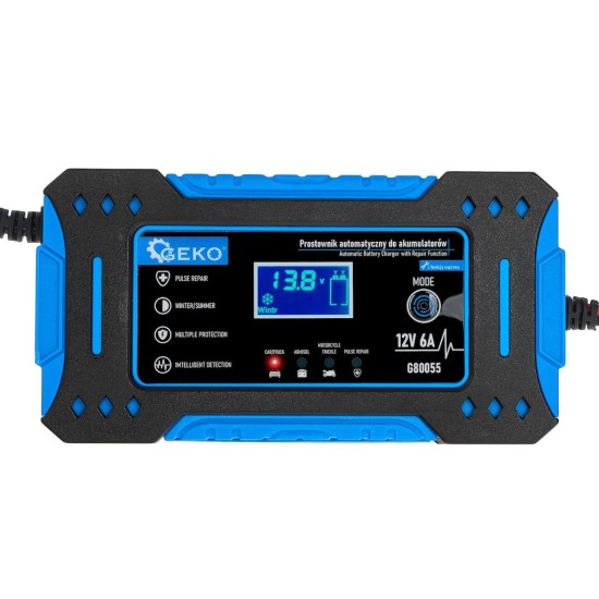 Automatická nabíječka baterií 12 V / 6 A - GEKO Automatická nabíječka baterií 12 V / 6 A - GEKO