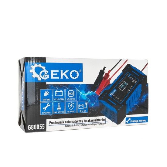 Automatická nabíječka baterií 12 V / 6 A - GEKO Automatická nabíječka baterií 12 V / 6 A - GEKO