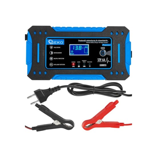 Automatická nabíječka baterií 12 V / 6 A - GEKO Automatická nabíječka baterií 12 V / 6 A - GEKO