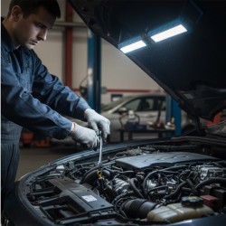 Skládací LED svítilna COB 10 W 1000 lm, 4000 mAh, s magnety - GEKO Skládací LED svítilna COB 10 W 1000 lm, 4000 mAh, s magnety - GEKO