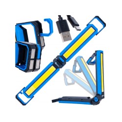 Skládací LED svítilna COB 10 W 1000 lm, 4000 mAh, s magnety - GEKO