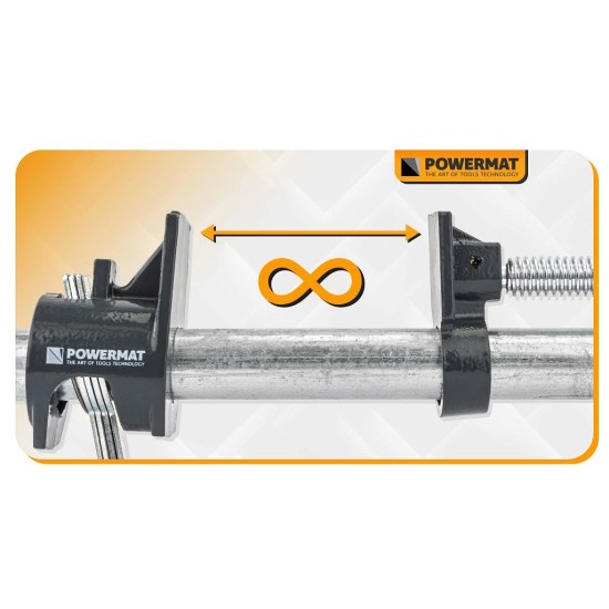 Trubková svěrka truhlářská 3/4", sada 4 ks - POWERMAT