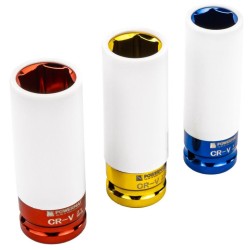 Nástrčné hlavice 1/2" 17, 19, 21 mm na ALU disky - POWERMAT Nástrčné hlavice 1/2" 17, 19, 21 mm na ALU disky - POWERMAT