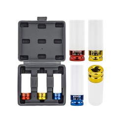 Nástrčné hlavice 1/2" 17, 19, 21 mm na ALU disky - POWERMAT