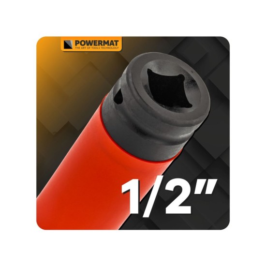 Nástrčné hlavice 1/2" 17, 19, 21, 22 mm na ALU disky - POWERMAT Nástrčné hlavice 1/2" 17, 19, 21, 22 mm na ALU disky - POWERMAT