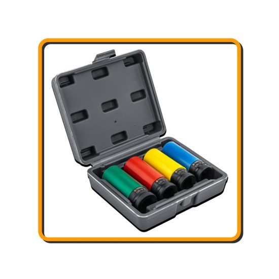 Nástrčné hlavice 1/2" 17, 19, 21, 22 mm na ALU disky - POWERMAT Nástrčné hlavice 1/2" 17, 19, 21, 22 mm na ALU disky - POWERMAT