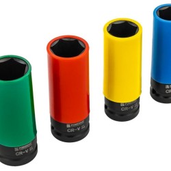 Nástrčné hlavice 1/2" 17, 19, 21, 22 mm na ALU disky - POWERMAT Nástrčné hlavice 1/2" 17, 19, 21, 22 mm na ALU disky - POWERMAT