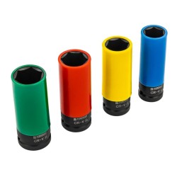 Nástrčné hlavice 1/2" 17, 19, 21, 22 mm na ALU disky - POWERMAT