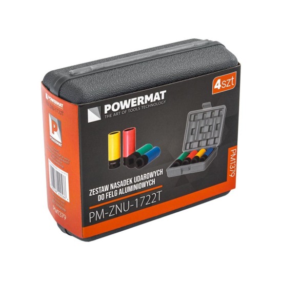 Nástrčné hlavice 1/2" 17, 19, 21, 22 mm na ALU disky - POWERMAT Nástrčné hlavice 1/2" 17, 19, 21, 22 mm na ALU disky - POWERMAT