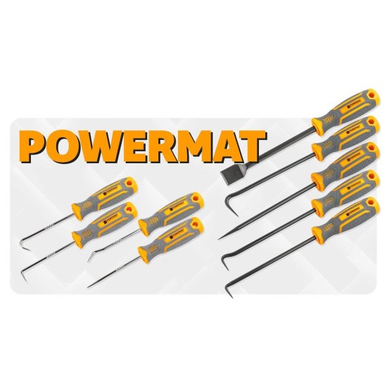 Sada háčků a hrotů na o-kroužky, gufera, těsnění, 9 ks - POWERMAT Sada háčků a hrotů na o-kroužky, gufera, těsnění, 9 ks - POWERMAT