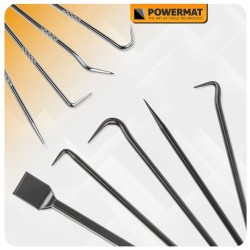 Sada háčků a hrotů na o-kroužky, gufera, těsnění, 9 ks - POWERMAT Sada háčků a hrotů na o-kroužky, gufera, těsnění, 9 ks - POWERMAT