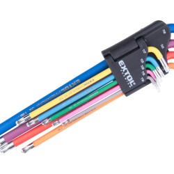 L-klíče TORX prodloužené s kuličkou T10-50 sada 9 ks - EXTOL PREMIUM
