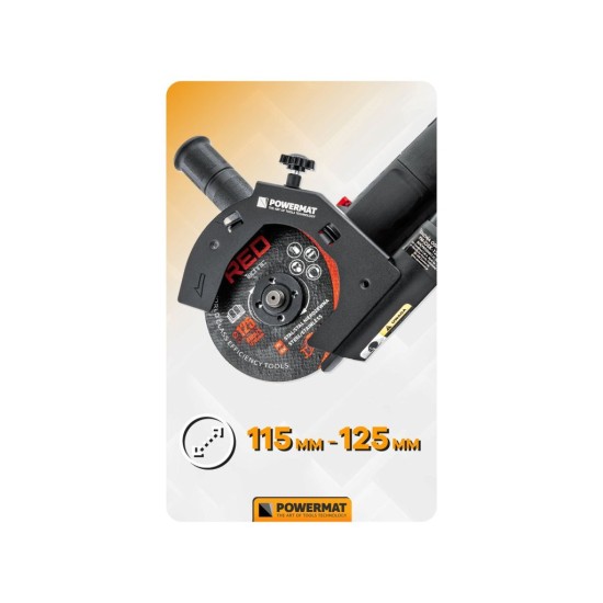 Odsávací kryt na úhlovou brusku 115–125mm - POWERMAT Odsávací kryt na úhlovou brusku 115–125mm - POWERMAT