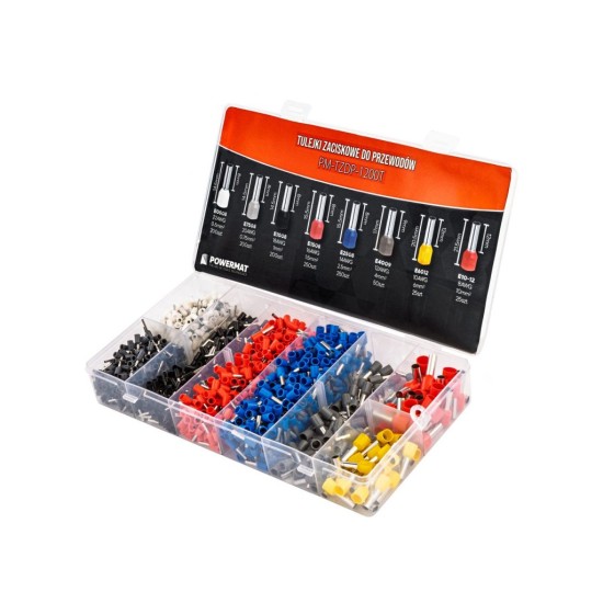 Kabelové lisovací dutinky 1200 ks - POWERMAT