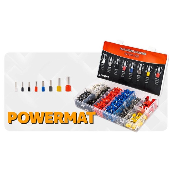 Kabelové lisovací dutinky 1200 ks - POWERMAT