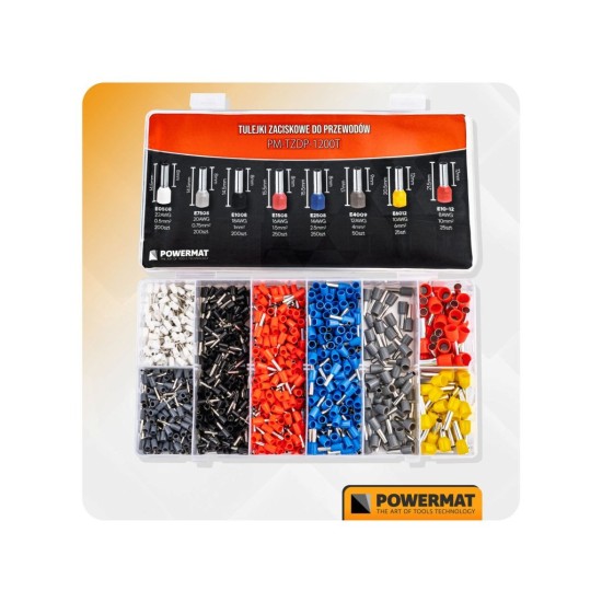 Kabelové lisovací dutinky 1200 ks - POWERMAT