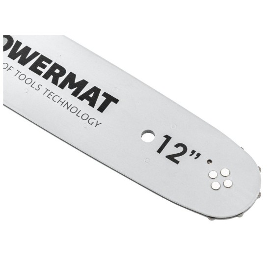 Vodící lišta pro řetězové pily 12" + 2 řetězy 3/8" 1,3 mm 45z - POWERMAT Vodící lišta pro řetězové pily 12" + 2 řetězy 3/8" 1,3 mm 45z - POWERMAT