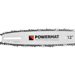 Vodící lišta pro řetězové pily 12" + 2 řetězy 3/8" 1,3 mm 45z - POWERMAT Vodící lišta pro řetězové pily 12" + 2 řetězy 3/8" 1,3 mm 45z - POWERMAT