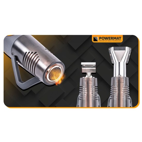 Mini horkovzdušná pistole 450 W + sada 40 ks bužírek - POWERMAT Mini horkovzdušná pistole 450 W + sada 40 ks bužírek - POWERMAT