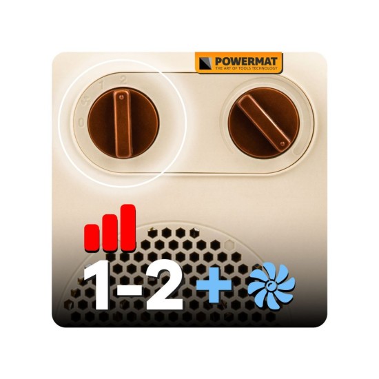 Teplovzdušný ventilátor 2000 W - POWERMAT