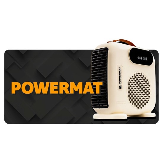 Teplovzdušný ventilátor 2000 W s LCD displejem a DO - POWERMAT
