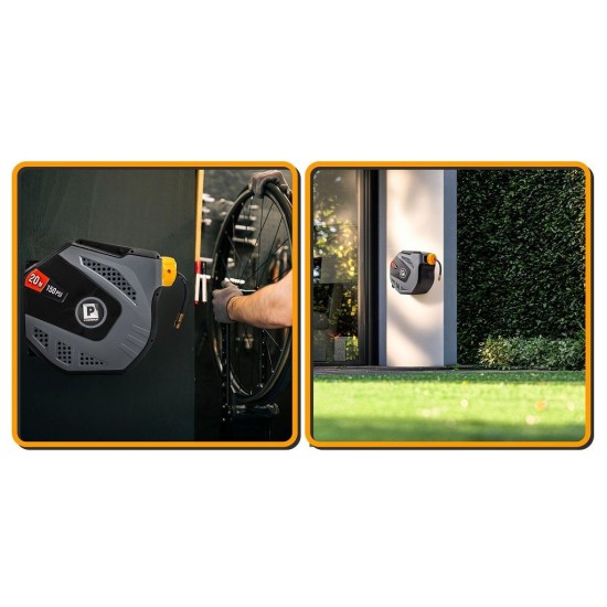 Samonavíjecí buben s pneumatickou hadicí 8×12 mm, 20 m - POWERMAT Samonavíjecí buben s pneumatickou hadicí 8×12 mm, 20 m - POWERMAT